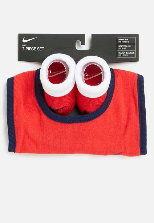 Nike - Nike core swoosh bib bootie 2 piece set - red