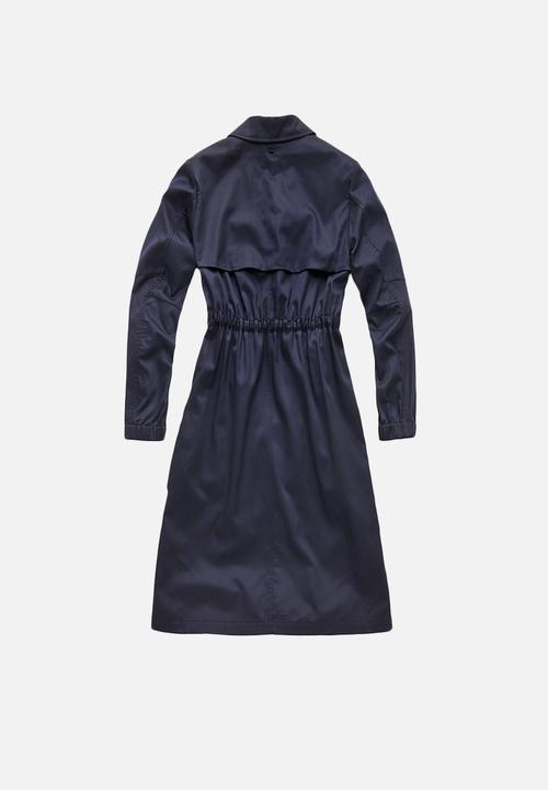 G-STAR - Deline long loose  trench - sartho blue