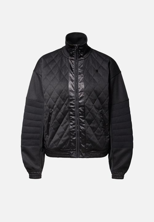 G-STAR - Beetle quilt zip long sleeve sweat jacket - black