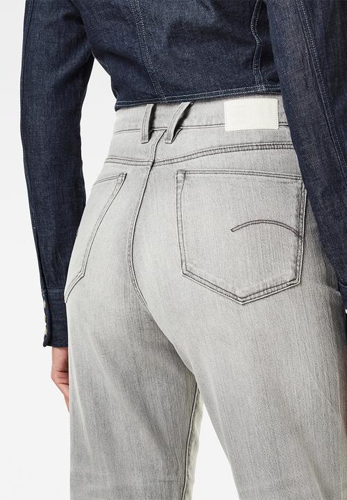 G-STAR - Janeh ultra high mom ankle jeans  - sun faded pewter grey