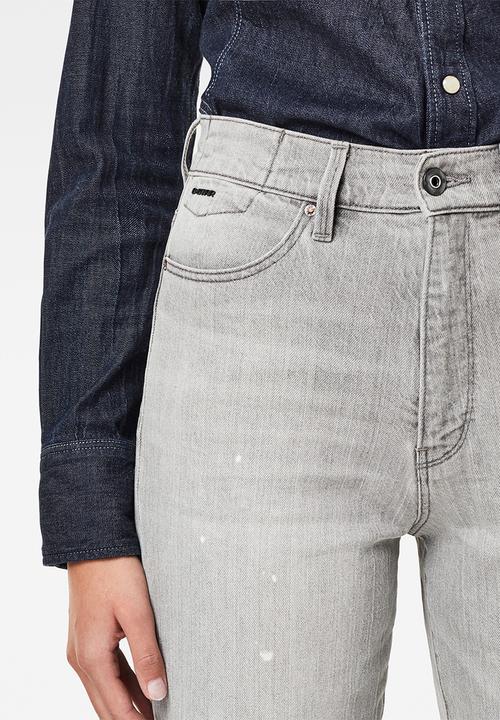 G-STAR - Janeh ultra high mom ankle jeans  - sun faded pewter grey