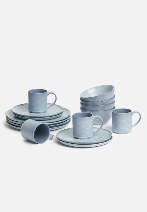 Sixth Floor - Blurr dinner plate set of 4 - blue 
