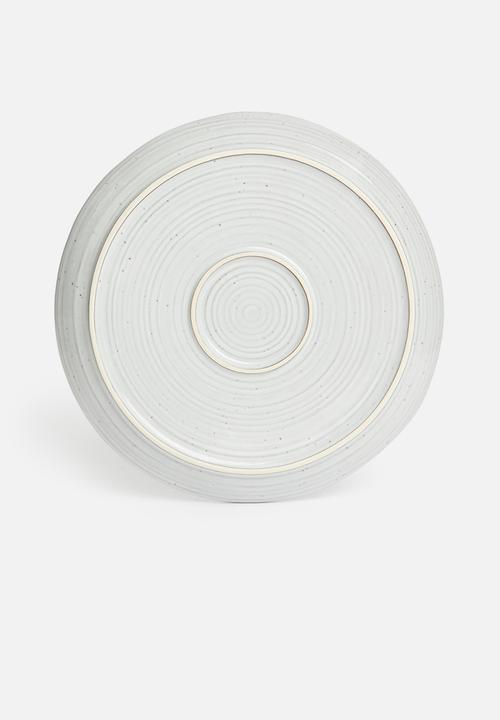 Sixth Floor - Ripple dinner plate set of 4 - grey 