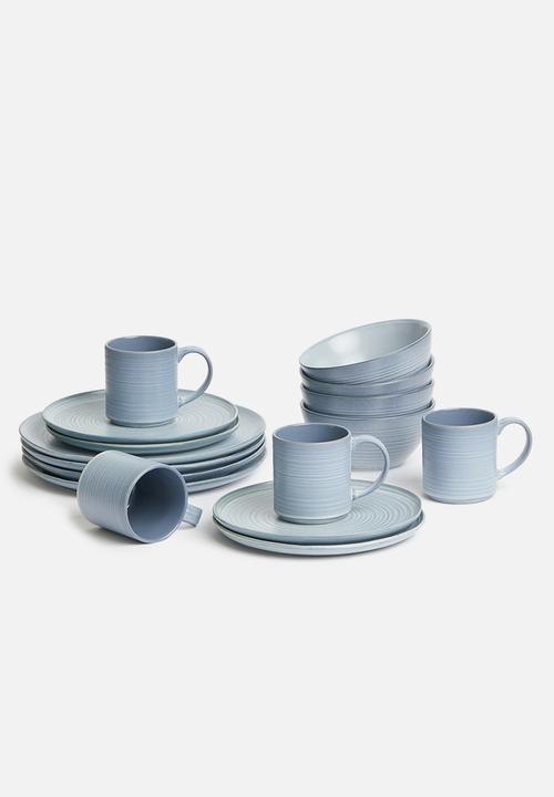 Sixth Floor - Blurr side plate set of 4 - blue