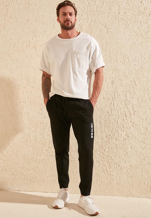 Trendyol - Side print joggers - black