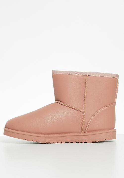 Jada - Piping detail slipper boot - pink
