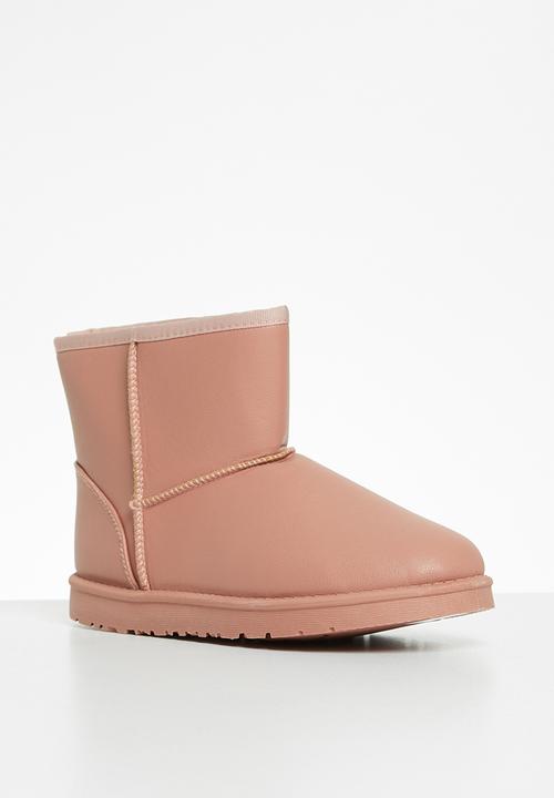 Jada - Piping detail slipper boot - pink
