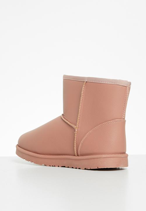 Jada - Piping detail slipper boot - pink