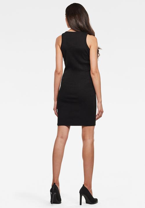 G-STAR - Rib tank dress- black