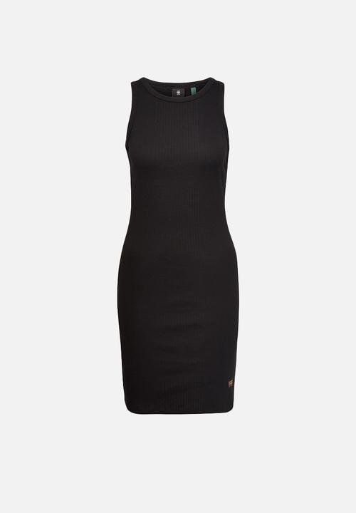 G-STAR - Rib tank dress- black