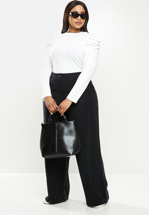 Me&B - Plus pleated sleeve tee - milk