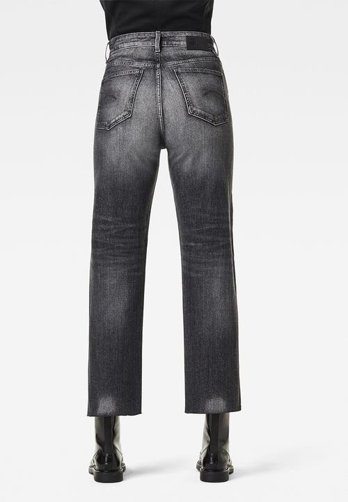 G-STAR - Tedie ultra high straight rp ankle jeans  - faded basalt