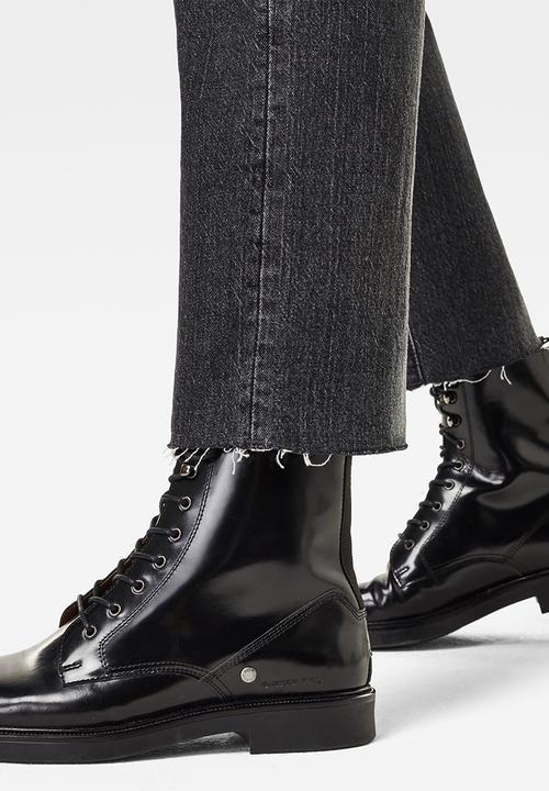 G-STAR - Tedie ultra high straight rp ankle jeans  - faded basalt