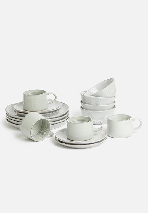 Sixth Floor - Ripple mug set of 4 - grey