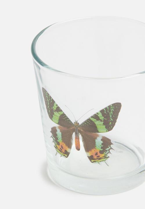 H&S - Bug tealight holder set of 2 - butterfly & black beetle