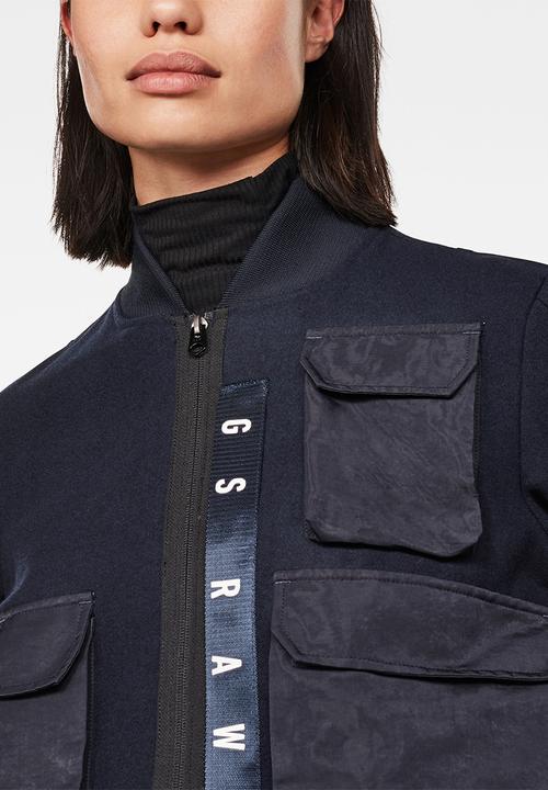 G-STAR - 3d pocket wool bomber - mazarine blue