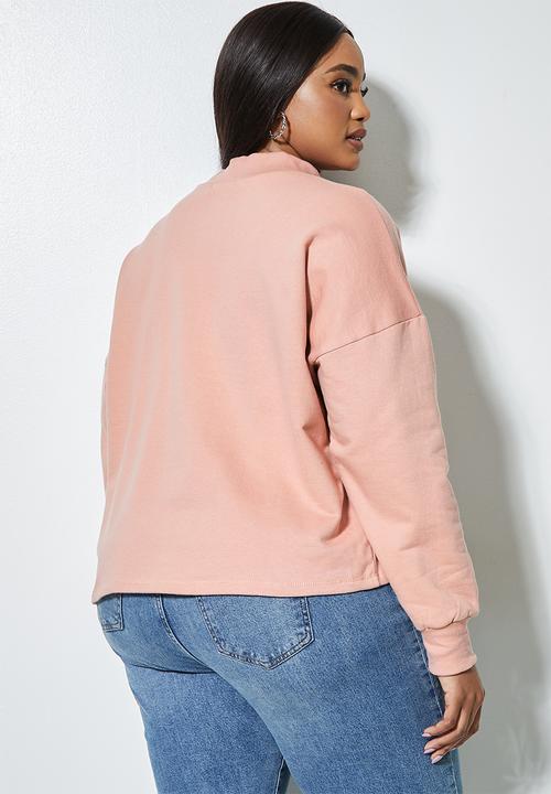 Superbalist - Crop funnel neck - dusty pink