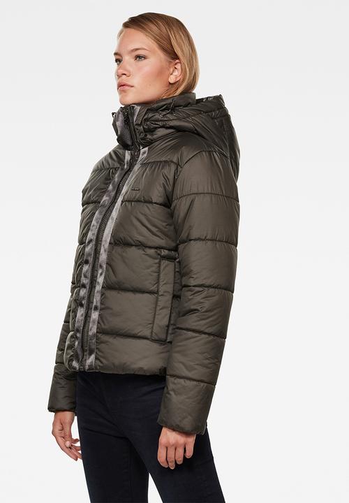 G-STAR - Meefic hooded padded jacket - asfalt