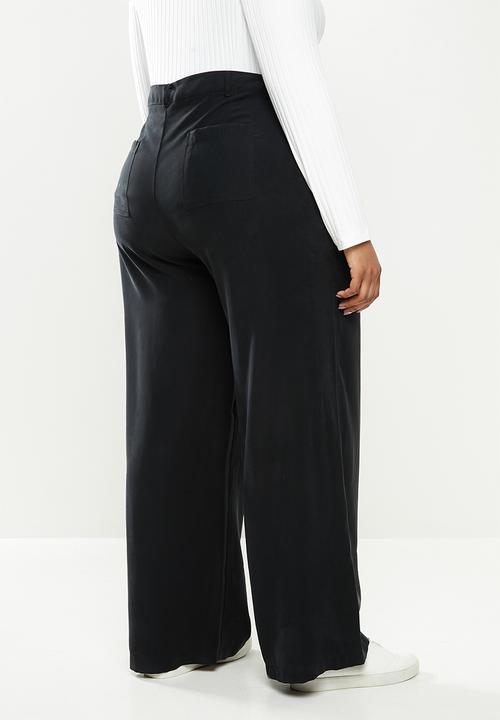 Me&B - Plus the wide leg tailored pant - black