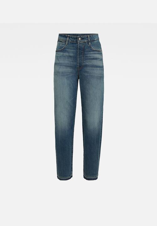G-STAR - Tedie ultra high straight rp ankle jeans  - faded atlas