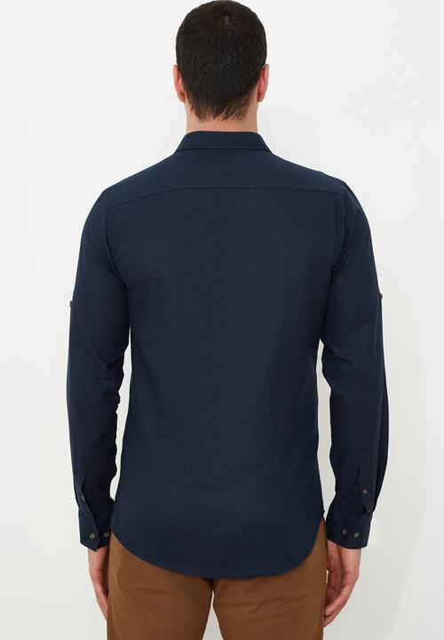 Trendyol - Plain long sleeve shirt - navy