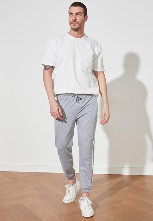 Trendyol - Thin piping joggers - grey