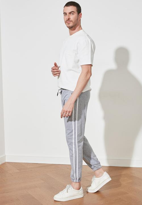 Trendyol - Thin piping joggers - grey