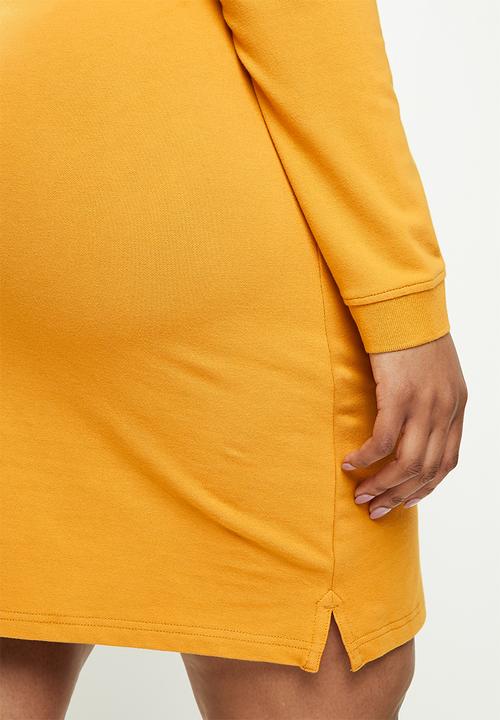 POLO - Plus Kathy stretch golfer dress - mustard