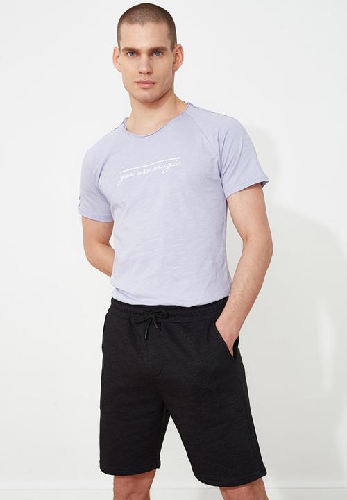 Trendyol - Plain sweatshorts - black