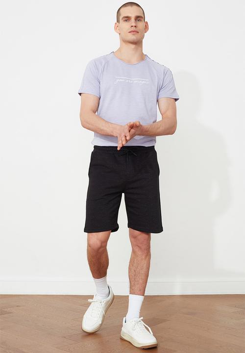 Trendyol - Plain sweatshorts - black
