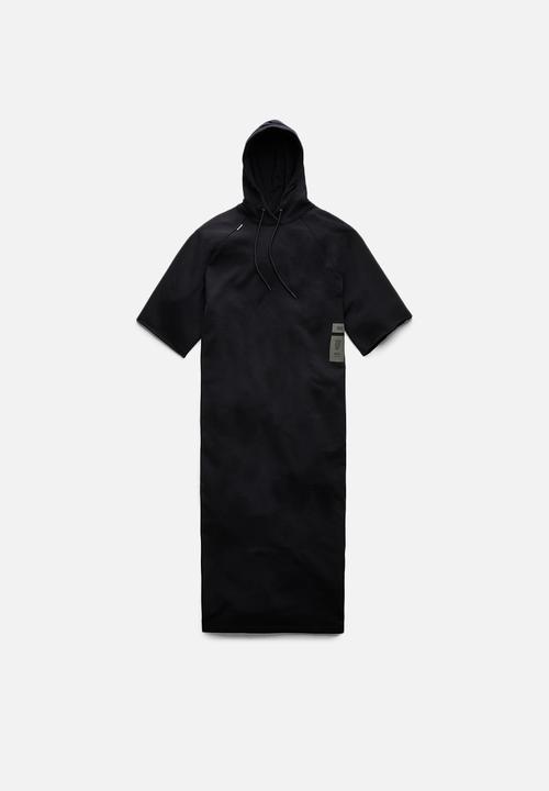 G-STAR - Long hooded sweat dress - black