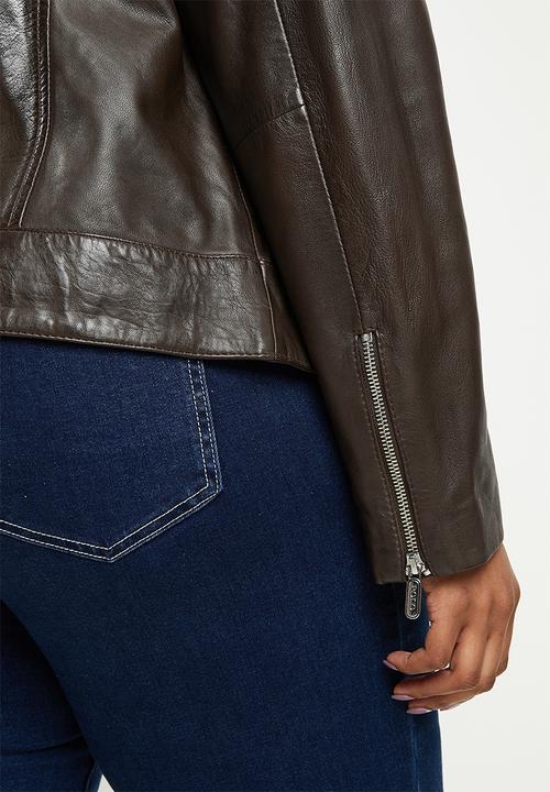 POLO - Plus Hilton quilted leather jacket - chocolate