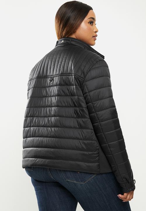 POLO - Plus Heather quilt puffer - black