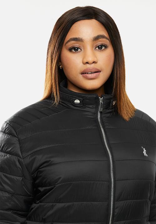 POLO - Plus Heather quilt puffer - black