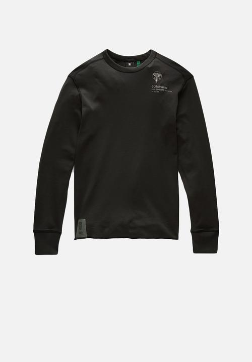 G-STAR - Back graphic tweeter r t long sleeve - raven