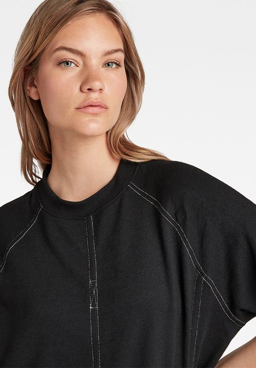 G-STAR - Graphic pocket tweater dress - raven