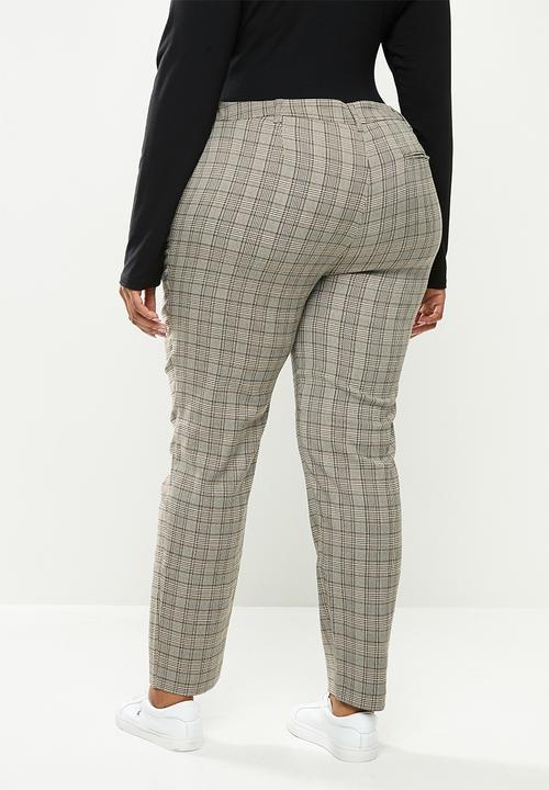 POLO - Plus Paige check suit pant - beige
