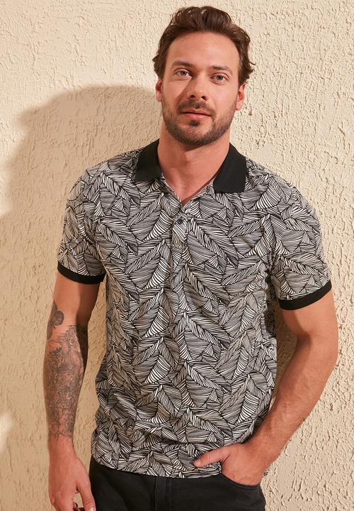 Trendyol - Printed short sleeve golfer - grey