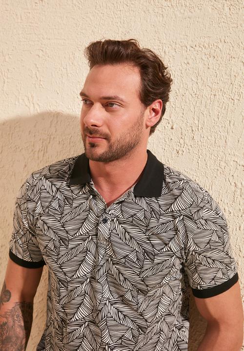 Trendyol - Printed short sleeve golfer - grey
