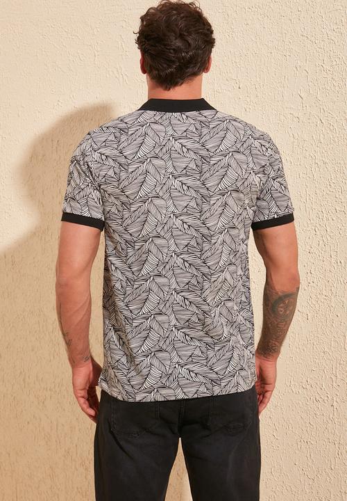 Trendyol - Printed short sleeve golfer - grey