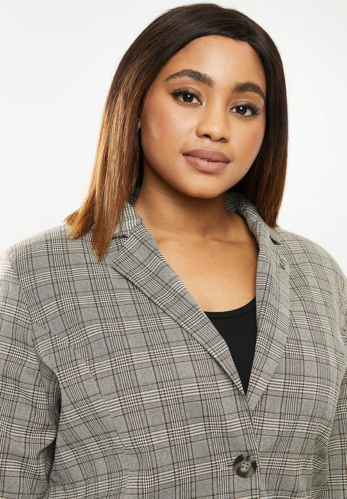 POLO - Plus Paige check suit blazer - beige
