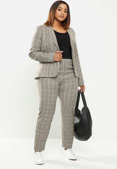 POLO - Plus Paige check suit blazer - beige