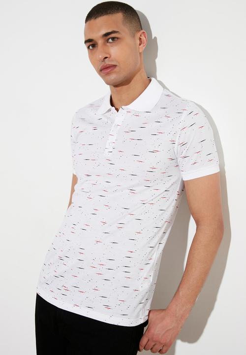 Trendyol - Patterned short sleeve golfer - white