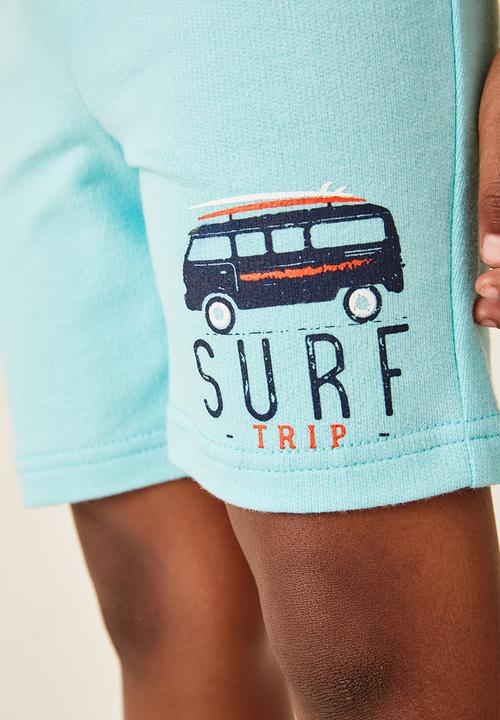 Flyersunion - 2 pack fleece short - orange & blue