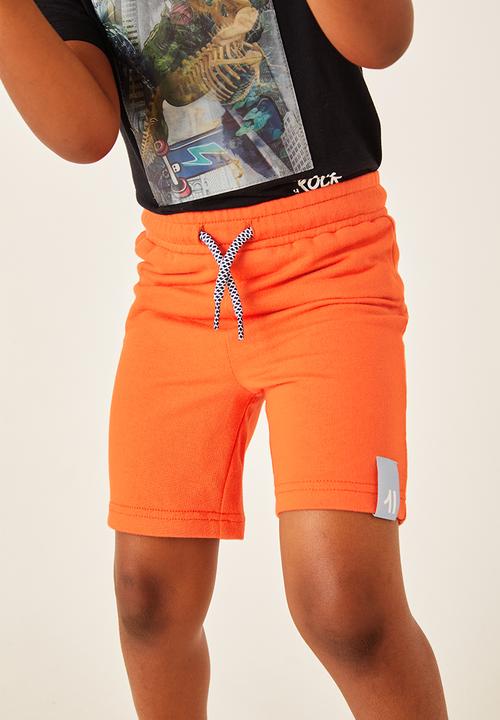 Flyersunion - 2 pack fleece short - orange & blue