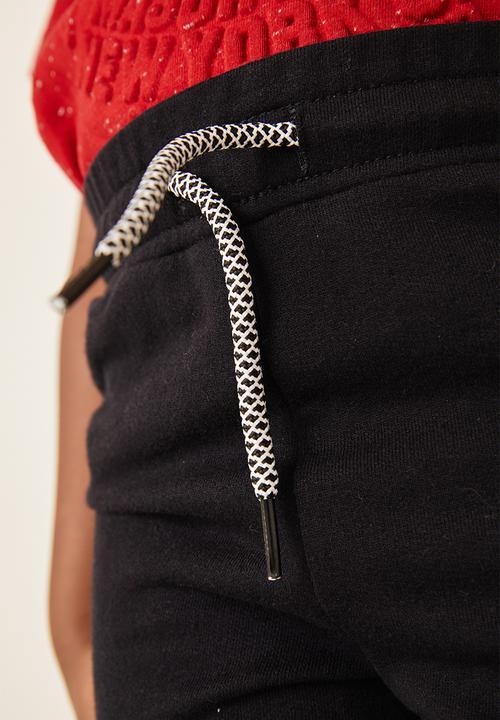 Flyersunion - 2 pack fleece short - black & grey