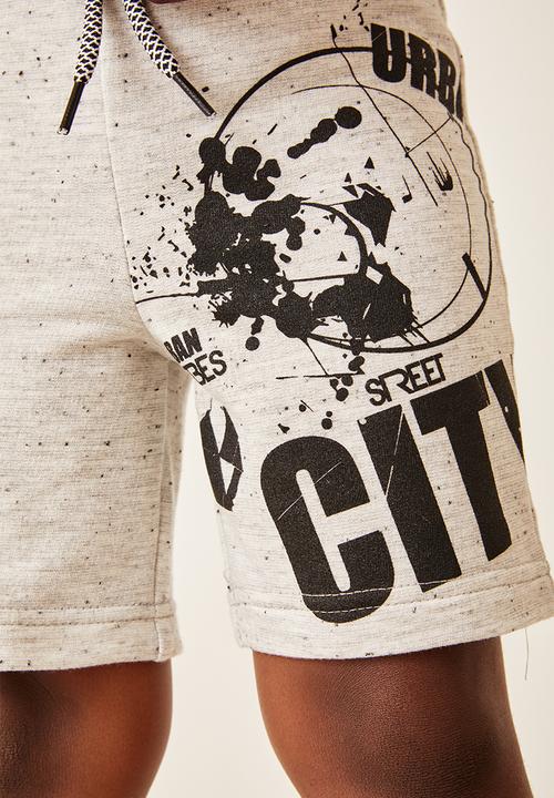 Flyersunion - 2 pack fleece short - black & grey
