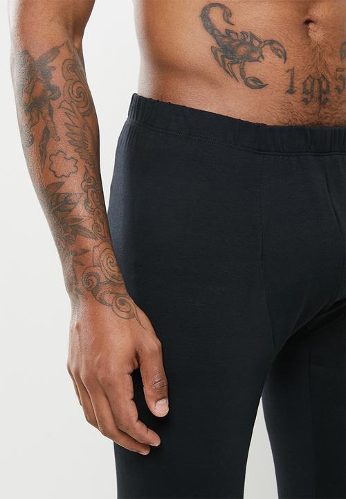 Superbalist - Basic 2 pack longjohns - black