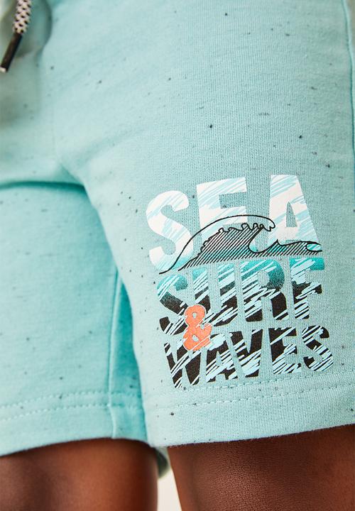Flyersunion - 2 pack fleece short - grey & blue