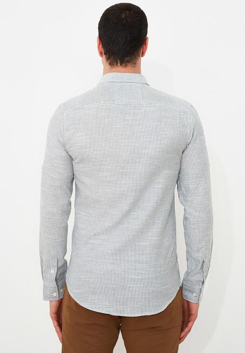 Trendyol - Plain long sleeve shirt - white & green 